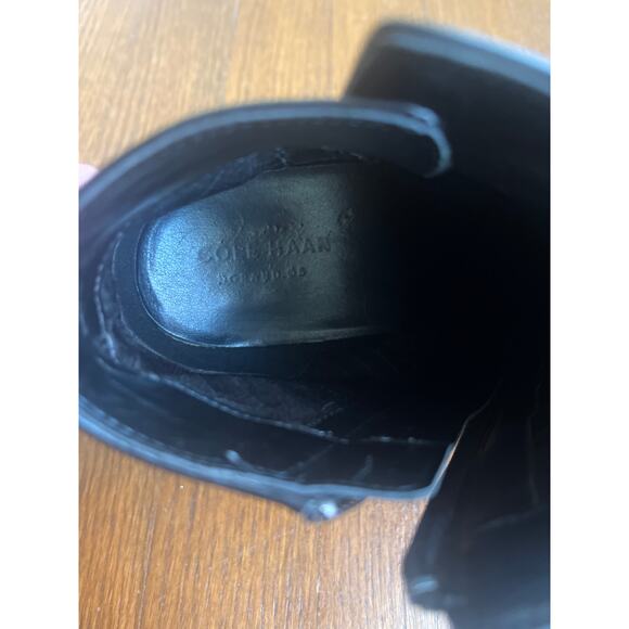 Cole Haan Etta II Black Leather Ankle Bootie with Buckle Strap Size 8.5 - Picture 8 of 8
